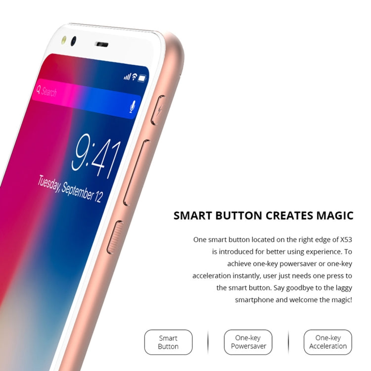 [HK Warehouse] DOOGEE X53, 1GB+16GB, Dual Back Cameras, 5.3 inch Android 7.0 MTK6580M Quad Core up to 1.3GHz, Network: 3G, OTA, Dual SIM