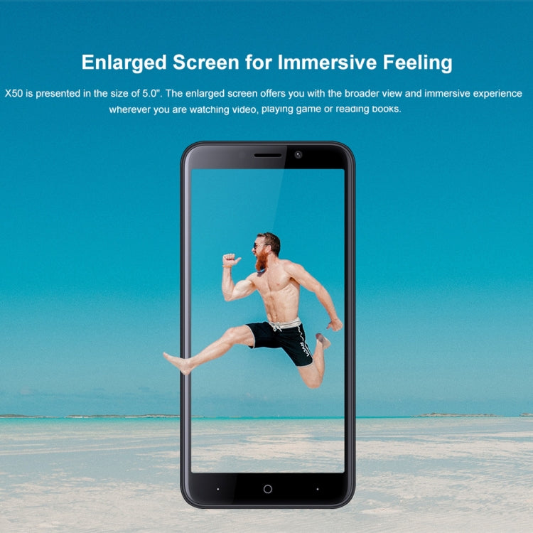 [HK Warehouse] DOOGEE X50, 1GB+8GB, Dual Back Cameras, Face ID, 5.0 inch Android 8.1 MTK6580M Quad Core up to 1.3GHz, Network: 3G, OTA, Dual SIM