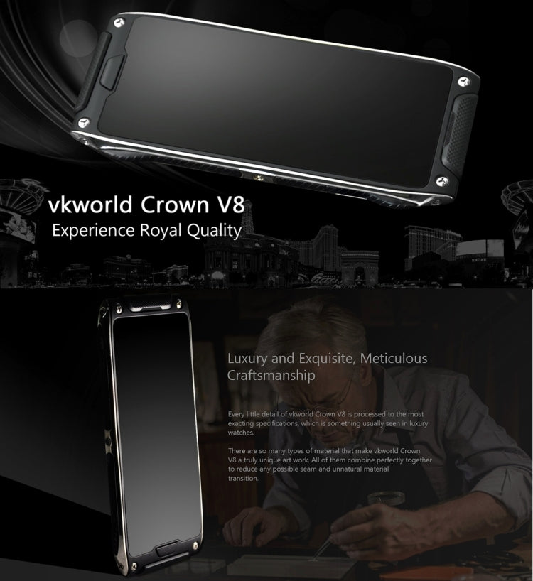 VKWorld Crown V8 Cell Phone, 4.9mm Ultra-slim, Pedometer, Bluetooth, FM, 1.64 inch, Dual SIM, Network: 2G