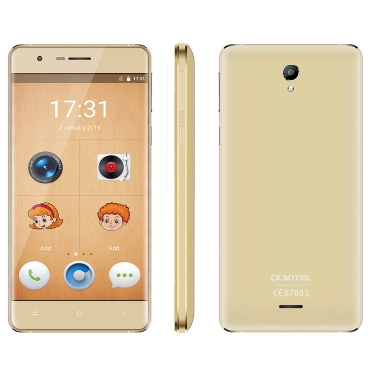 [HK Warehouse] OUKITEL K4000 Lite, 2GB+16GB, 4000mAh, 5.0 inch Android 5.1 MTK6735 Quad Core 1.0GHz, Network: 4G(Gold)