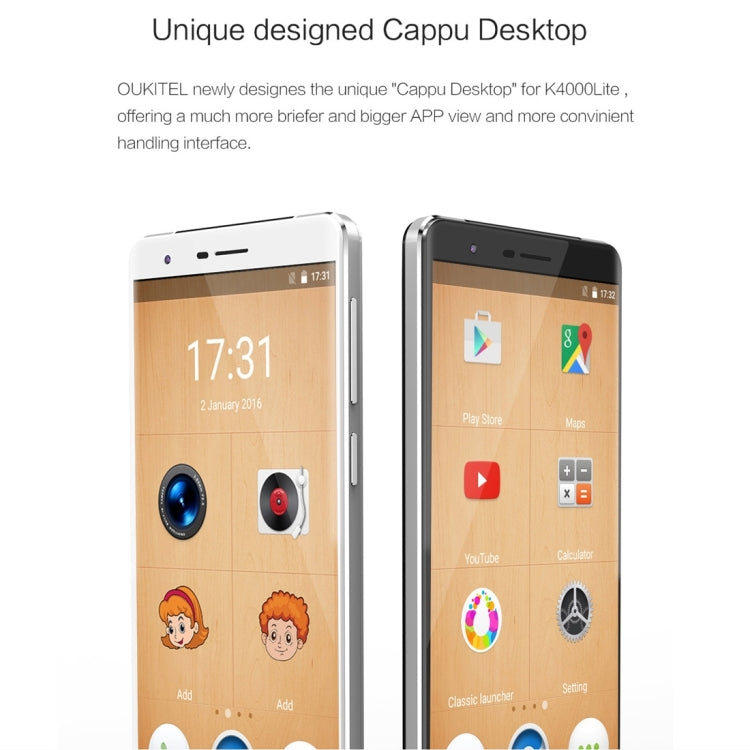 [HK Warehouse] OUKITEL K4000 Lite, 2GB+16GB, 4000mAh, 5.0 inch Android 5.1 MTK6735 Quad Core 1.0GHz, Network: 4G(Gold)