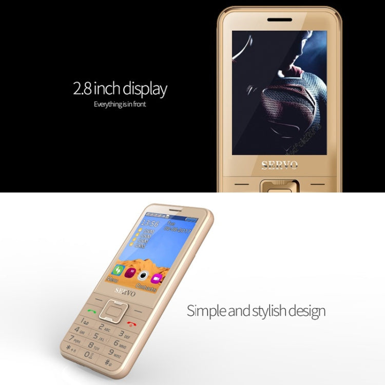 SERVO V8100 Card Mobile Phone, 2.8 inch, SC6531CA,  21 Keys, Support Bluetooth, FM, MP3, GSM, Russian Keyboard