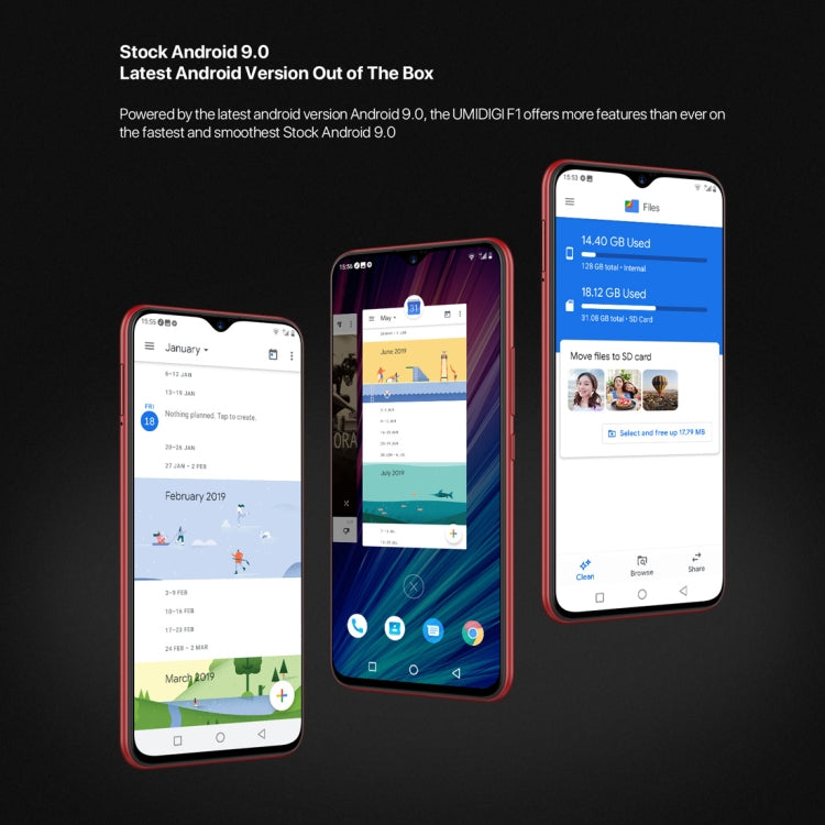 [HK Warehouse] UMIDIGI F1 Play, 6GB+64GB, 48MP Dual Back Cameras, 5150mAh Battery, Face ID & Fingerprint Identification, 6.3 inch Full Screen Android 9.0 MTK Helio P60 Octa Core up to 2.0GHz, Network: 4G, OTG, NFC, Dual SIM