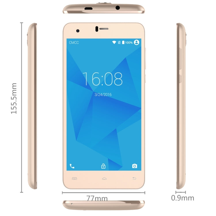 iNew U8W, 1GB+8GB, 5.5 inch 2.5D Android 5.1 MTK6580 Quad Core 1.3GHz, Network: 3G, GPS