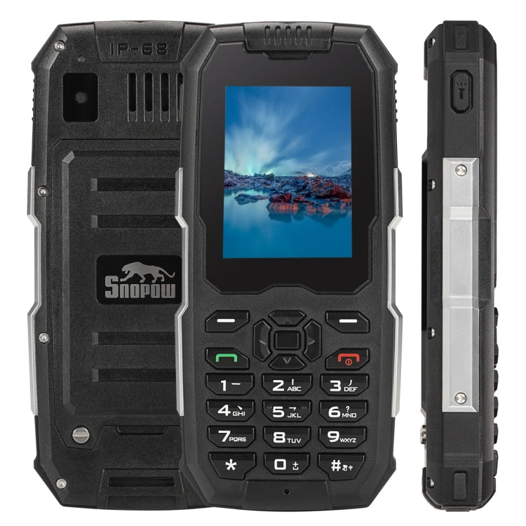 Snopow M2 Plus Rugged Phone, 1GB+8GB, IP68 Waterproof Dustproof Shockproof, 2500mAh Battery, 2.4 inch Android 6.0 MTK6737V/WM Quad Core up to 1.1GHz, 21 Keys, Network: 4G, Dual SIM