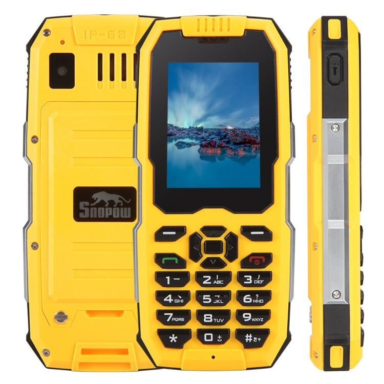 Snopow M2 Plus Rugged Phone, 1GB+8GB, IP68 Waterproof Dustproof Shockproof, 2500mAh Battery, 2.4 inch Android 6.0 MTK6737V/WM Quad Core up to 1.1GHz, 21 Keys, Network: 4G, Dual SIM