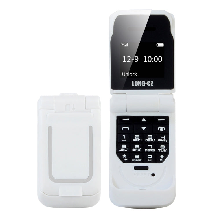 LONG-CZ J9 Mini Flip Style Mobile Phone, 0.66 inch, 18 Keys, Support Bluetooth, FM, SOS, Anti-lost, Magic Sound, Auto Answering, GSM, Single SIM