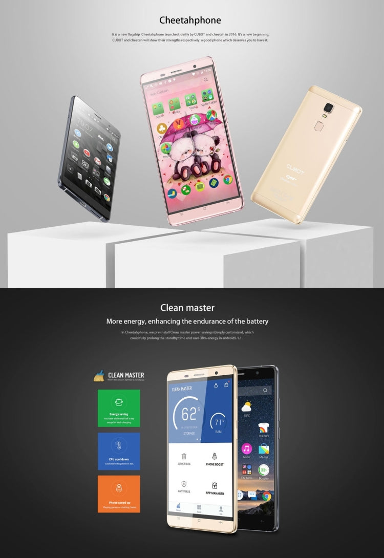 [HK Warehouse] CUBOT CHEETAH, 3GB+32GB, Fingerprint Identification, 5.5 inch Android 6.0 MTK6753 Octa-Core 1.3GHz, Network: 4G
