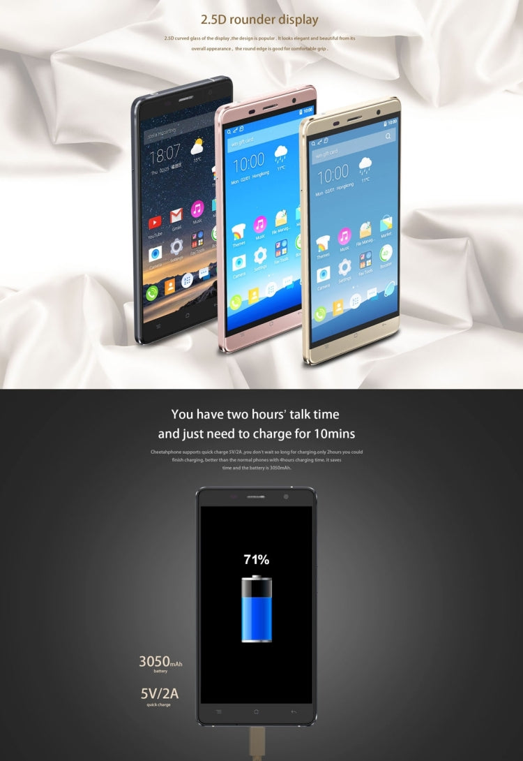 [HK Warehouse] CUBOT CHEETAH, 3GB+32GB, Fingerprint Identification, 5.5 inch Android 6.0 MTK6753 Octa-Core 1.3GHz, Network: 4G