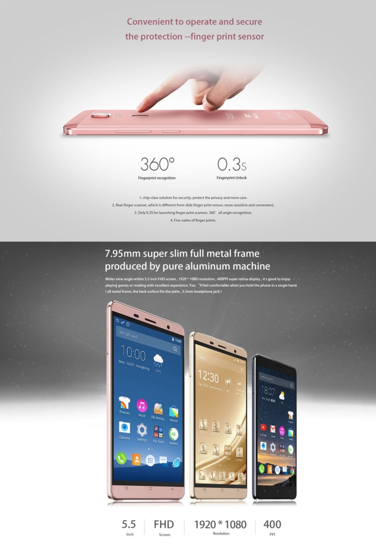 [HK Warehouse] CUBOT CHEETAH, 3GB+32GB, Fingerprint Identification, 5.5 inch Android 6.0 MTK6753 Octa-Core 1.3GHz, Network: 4G