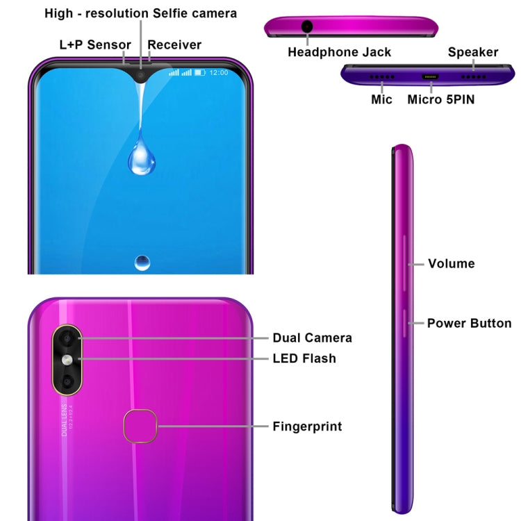 [HK Warehouse] LEAGOO M13, 4GB+32GB, Dual Back Cameras, Face ID & Fingerprint Identification, 6.1 inch Water-drop Screen Android 9.0 MTK6761 Quad Core up to 2.0GHz, Network: 4G, Dual SIM, OTG