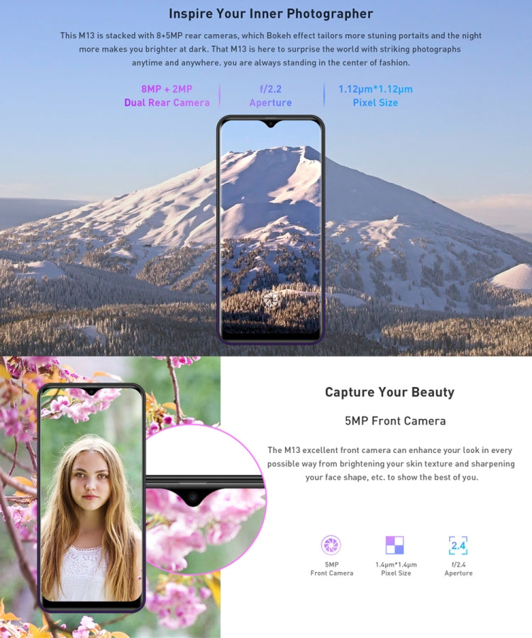 [HK Warehouse] LEAGOO M13, 4GB+32GB, Dual Back Cameras, Face ID & Fingerprint Identification, 6.1 inch Water-drop Screen Android 9.0 MTK6761 Quad Core up to 2.0GHz, Network: 4G, Dual SIM, OTG