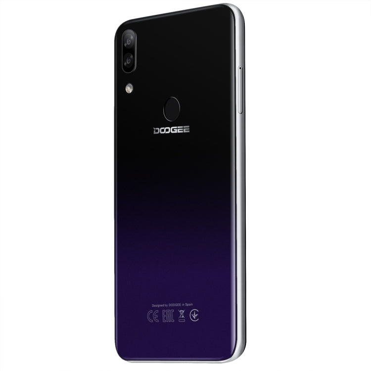 [HK Warehouse] DOOGEE N10, 3GB+32GB, Dual Back Cameras, Face ID & Fingerprint Identification,  5.84 inch Notch Screen Android 8.1 Oreo SC9863A Octa Core up to 1.6GHz, Network: 4G, OTG, Dual SIM (Phantom Purple)