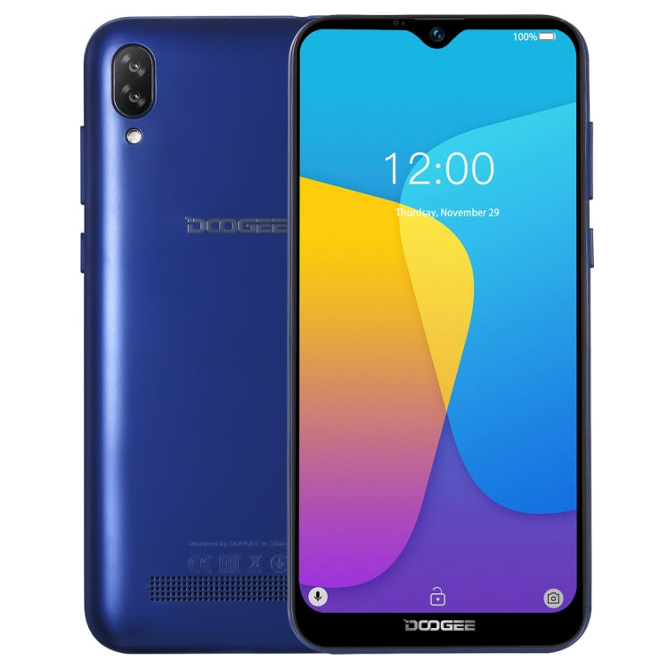 [HK Warehouse] DOOGEE Y8C, 1GB+16GB, Dual Back Cameras, Face ID,  6.1 inch Water-drop Screen Android 8.1 Oreo MTK6580 Quad Core up to 1.3GHz, Network: 3G,  OTA, Dual SIM