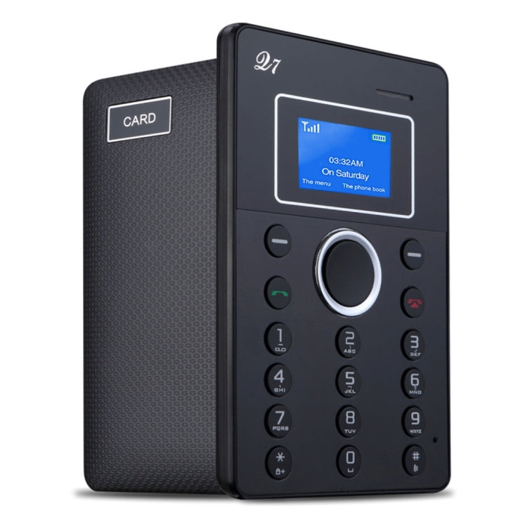 AIEK Q7 Card Mobile Phone, Network: 2G, 7mm Ultra Thin Pocket Mini Slim Card Phone, 1.0 inch LED Display, Bluetooth 3.0, Calendar, Calculator, Alarm, Size: 88 x 55 x 7 mm