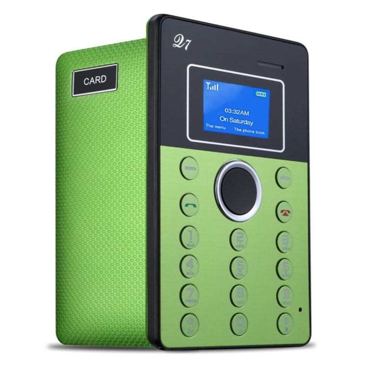 AIEK Q7 Card Mobile Phone, Network: 2G, 7mm Ultra Thin Pocket Mini Slim Card Phone, 1.0 inch LED Display, Bluetooth 3.0, Calendar, Calculator, Alarm, Size: 88 x 55 x 7 mm