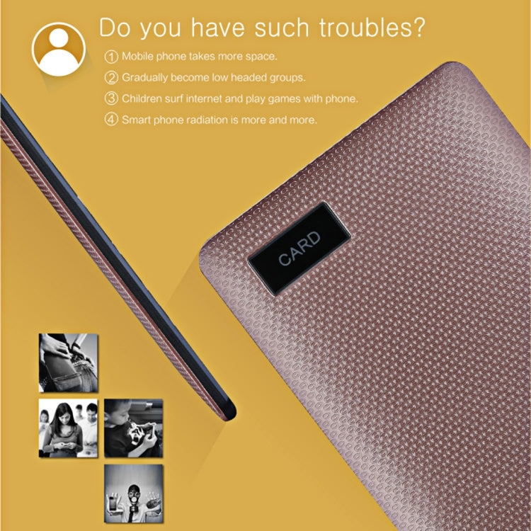 AIEK Q7 Card Mobile Phone, Network: 2G, 7mm Ultra Thin Pocket Mini Slim Card Phone, 1.0 inch LED Display, Bluetooth 3.0, Calendar, Calculator, Alarm, Size: 88 x 55 x 7 mm