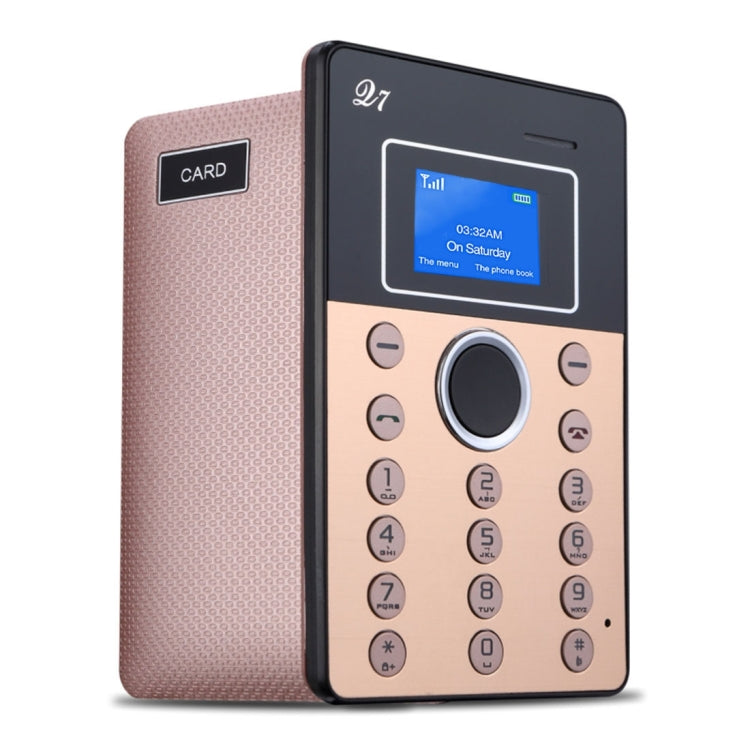 AIEK Q7 Card Mobile Phone, Network: 2G, 7mm Ultra Thin Pocket Mini Slim Card Phone, 1.0 inch LED Display, Bluetooth 3.0, Calendar, Calculator, Alarm, Size: 88 x 55 x 7 mm