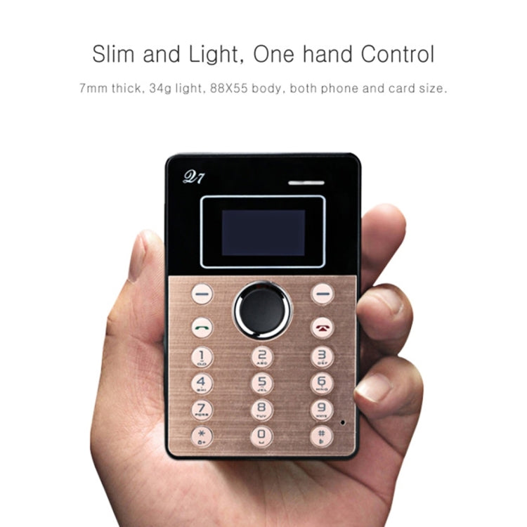 AIEK Q7 Card Mobile Phone, Network: 2G, 7mm Ultra Thin Pocket Mini Slim Card Phone, 1.0 inch LED Display, Bluetooth 3.0, Calendar, Calculator, Alarm, Size: 88 x 55 x 7 mm