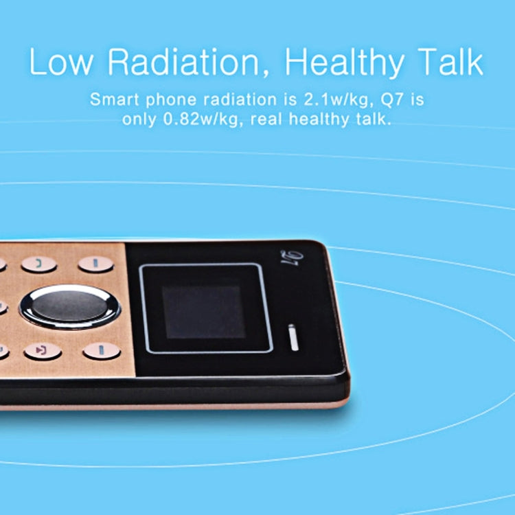 AIEK Q7 Card Mobile Phone, Network: 2G, 7mm Ultra Thin Pocket Mini Slim Card Phone, 1.0 inch LED Display, Bluetooth 3.0, Calendar, Calculator, Alarm, Size: 88 x 55 x 7 mm