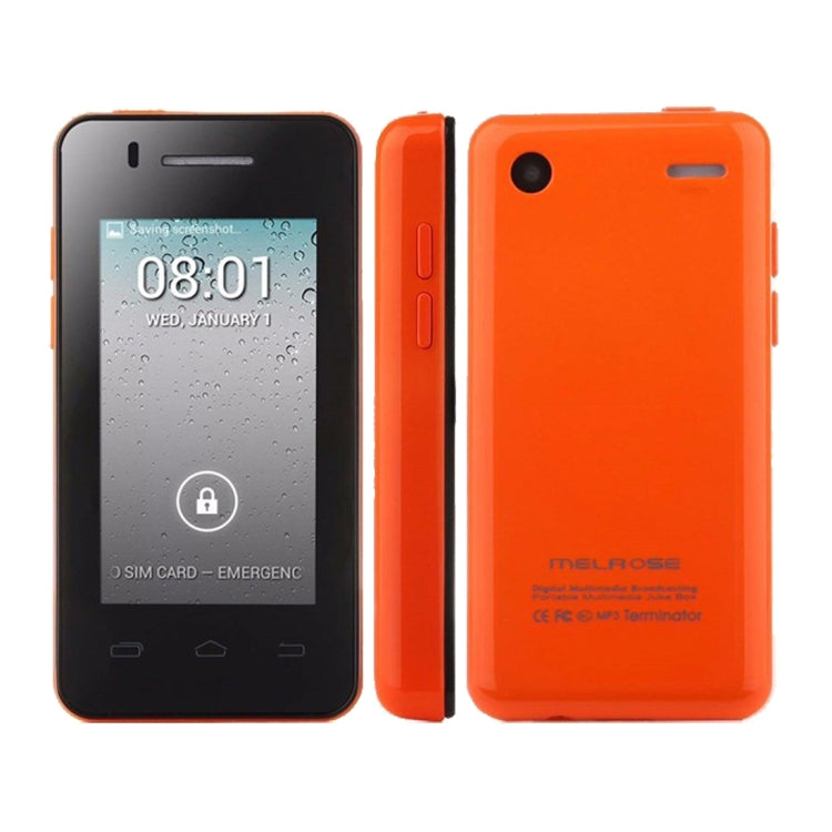Melrose S1 Card Mobile Phone, 256MB+512MB, Pocket Mini Card Phone, 2.4 inch Touch Screen Android 4.2 MTK6572 Dual Core 1.0GHz, Support WiFi, BT, FM, Alarm, MP3 Music, Calendar, Calculator, Dual SIM Card, Network: 2G