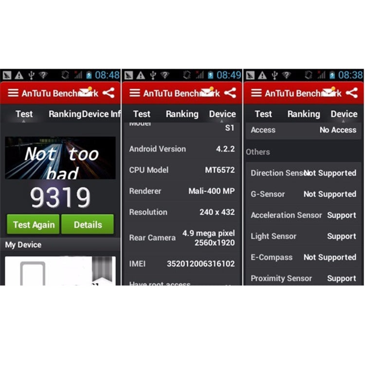 Melrose S1 Card Mobile Phone, 256MB+512MB, Pocket Mini Card Phone, 2.4 inch Touch Screen Android 4.2 MTK6572 Dual Core 1.0GHz, Support WiFi, BT, FM, Alarm, MP3 Music, Calendar, Calculator, Dual SIM Card, Network: 2G