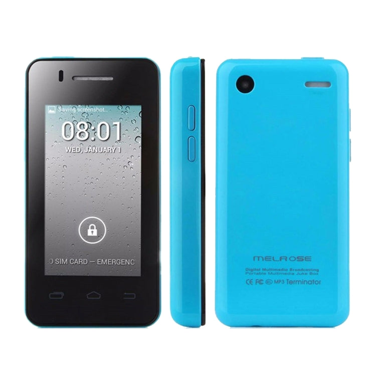 Melrose S1 Card Mobile Phone, 256MB+512MB, Pocket Mini Card Phone, 2.4 inch Touch Screen Android 4.2 MTK6572 Dual Core 1.0GHz, Support WiFi, BT, FM, Alarm, MP3 Music, Calendar, Calculator, Dual SIM Card, Network: 2G