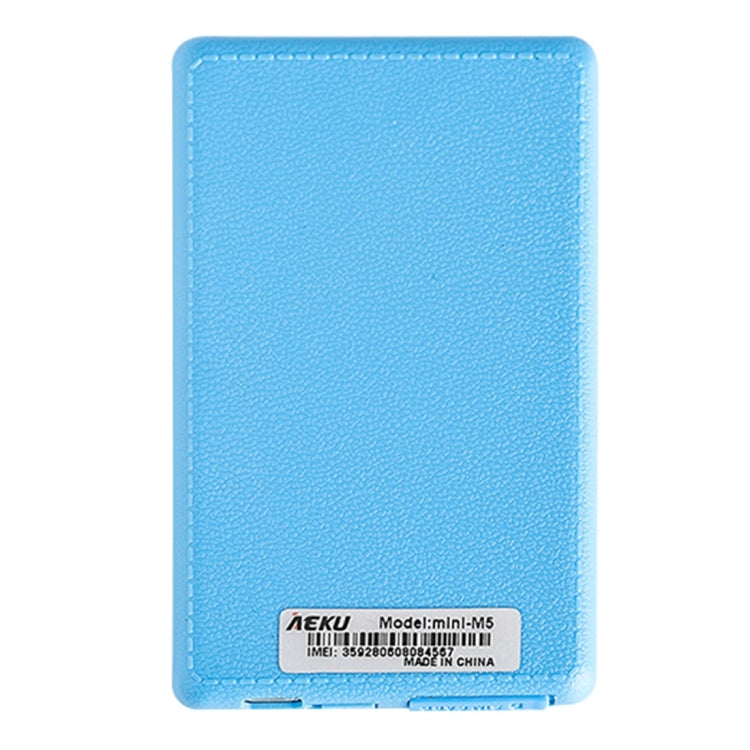 AIEK M5 Card Mobile Phone, Network: 2G, 4.5mm Ultra Thin Pocket Mini Slim Card Phone, 1.0 inch LED Display, QWERTY Keyboard, Support TF / Micro SD Card up to 16GB, Bluetooth, Calendar, FM, MP3, Alarm, Size: 85 x 55 x 4.5 mm