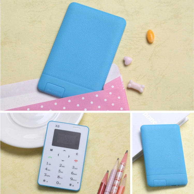 AIEK X6 Card Mobile Phone, Network: 2G, 4.8mm Ultra Thin Pocket Mini Slim Card Phone, 1.0 inch LED Display, QWERTY Keyboard, Bluetooth 3.0, FM, Calendar, Calculator, Alarm, Size: 85 x 52 x 4.8 mm