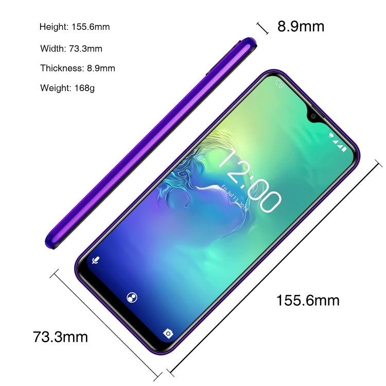 [HK Warehouse] OUKITEL C15 Pro, 2GB+16GB, Dual Back Cameras, Face ID & Fingerprint Identification, 6.088 inch 2.5D Water-drop Screen Android 9.0 Pie MTK6761 Quad Core up to 2.0GHz, Network: 4G, Dual SIM, OTG, VoLTE
