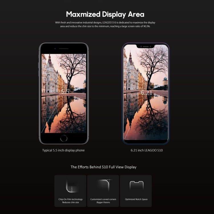 [HK Warehouse] LEAGOO S10,  6GB+128GB, Dual Back Cameras, Face & In-Display Fingerprint Identification, 4050mAh Battery, 6.21 inch Android 8.1 MTK6771 Helio P60 Octa Core up to 2.0GHz, Network: 4G, OTG, Dual SIM(Gradient Blue)