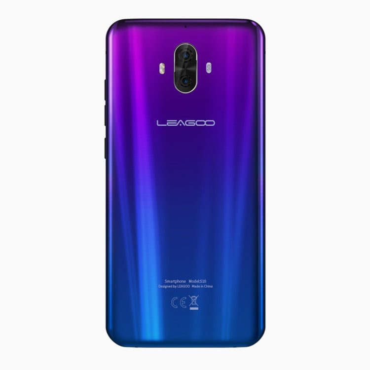[HK Warehouse] LEAGOO S10,  6GB+128GB, Dual Back Cameras, Face & In-Display Fingerprint Identification, 4050mAh Battery, 6.21 inch Android 8.1 MTK6771 Helio P60 Octa Core up to 2.0GHz, Network: 4G, OTG, Dual SIM(Gradient Blue)