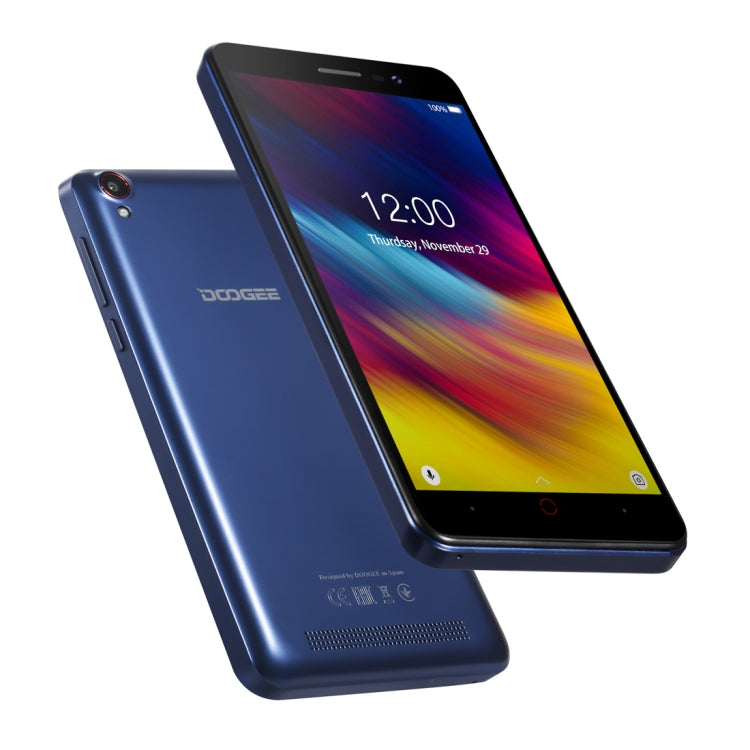[HK Warehouse] DOOGEE X100, 1GB+8GB, 4200mAh Battery, 5.0 inch Android 8.1 GO MTK6580A Quad Core up to 1.3GHz, Network: 3G, OTA, Dual SIM(Blue)