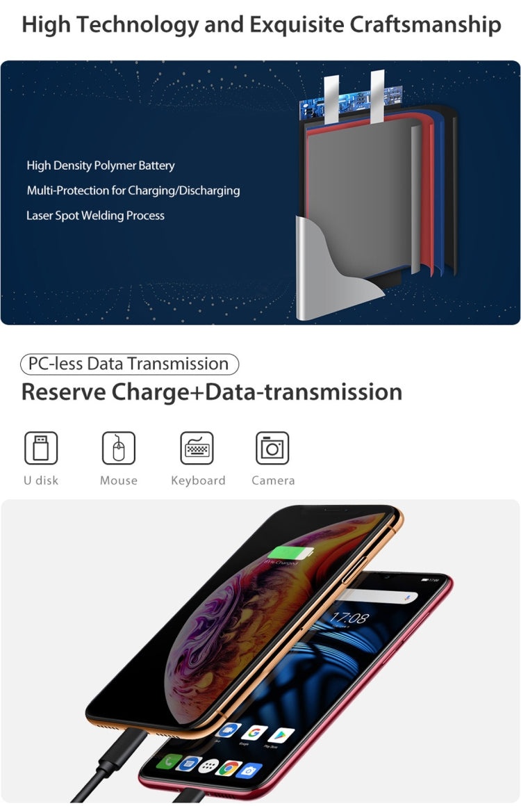 [HK Warehouse] Ulefone Power 6, 4GB+64GB, Dual Back Cameras, Face ID & Fingerprint Identification, 6350mAh Battery, 6.3 inch Android 9.0 MTK6765V Helio P35 Octa-core 64-bit up to 2.3GHz, Network: 4G, Dual SIM, NFC, OTG (Blue)
