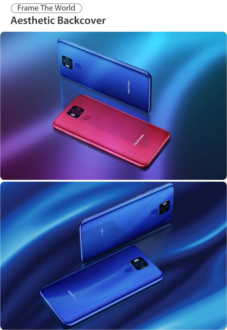 [HK Warehouse] Ulefone Power 6, 4GB+64GB, Dual Back Cameras, Face ID & Fingerprint Identification, 6350mAh Battery, 6.3 inch Android 9.0 MTK6765V Helio P35 Octa-core 64-bit up to 2.3GHz, Network: 4G, Dual SIM, NFC, OTG (Blue)