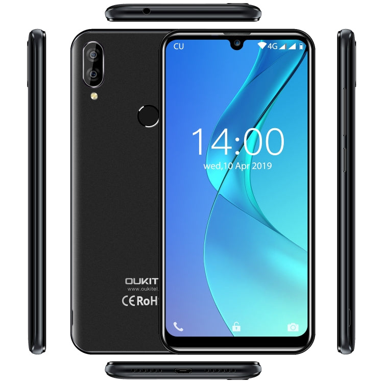 [HK Warehouse] OUKITEL C16 Pro, 3GB+32GB, Dual Back Cameras, Face ID & Fingerprint Identification, 5.71 inch Water-drop Screen Android 9.0 Pie MTK6761P Quad Core up to 2.0GHz, Network: 4G, Dual SIM