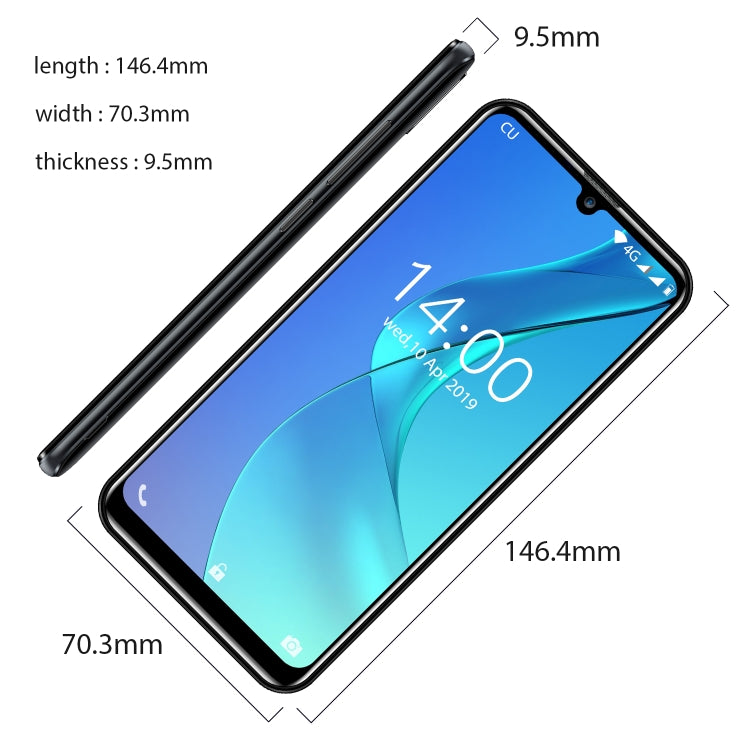 [HK Warehouse] OUKITEL C16 Pro, 3GB+32GB, Dual Back Cameras, Face ID & Fingerprint Identification, 5.71 inch Water-drop Screen Android 9.0 Pie MTK6761P Quad Core up to 2.0GHz, Network: 4G, Dual SIM