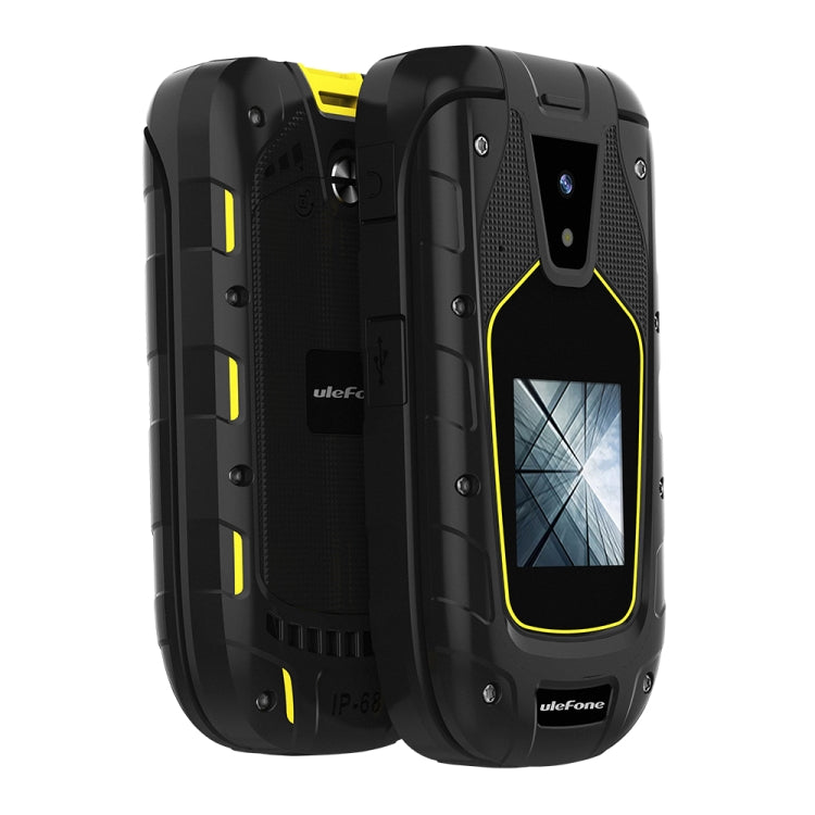 [HK Warehouse] Ulefone Armor Flip Rugged Phone, IP68/IP69K/MIL-STD-810G Waterproof Dustproof Shockproof, 2.4 inch + 1.44 inch, MTK6261A, Bluetooth, FM, Network: 2G, Dual SIM(Black)
