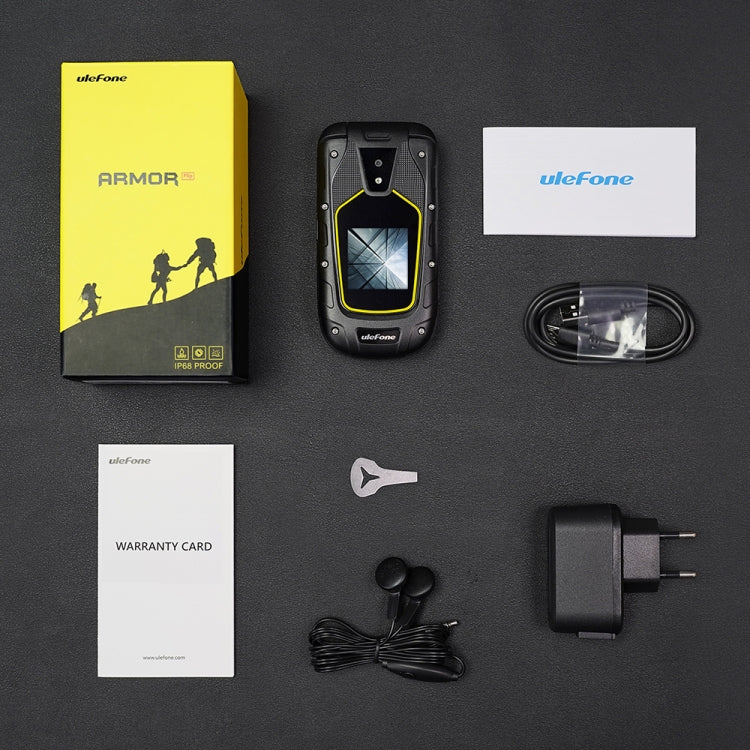 [HK Warehouse] Ulefone Armor Flip Rugged Phone, IP68/IP69K/MIL-STD-810G Waterproof Dustproof Shockproof, 2.4 inch + 1.44 inch, MTK6261A, Bluetooth, FM, Network: 2G, Dual SIM(Black)