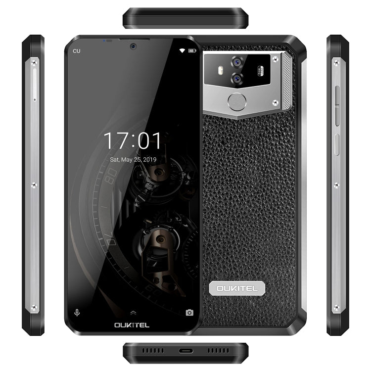 [HK Warehouse] OUKITEL K12, 6GB+64GB, Dual Back Cameras, Face ID & Fingerprint Identification, 10000mAh Battery, 6.3 inch Android 9.0 MTK6765 Helio P35 Octa Core up to 2.3GHz, Network: 4G, OTG, NFC(Black)
