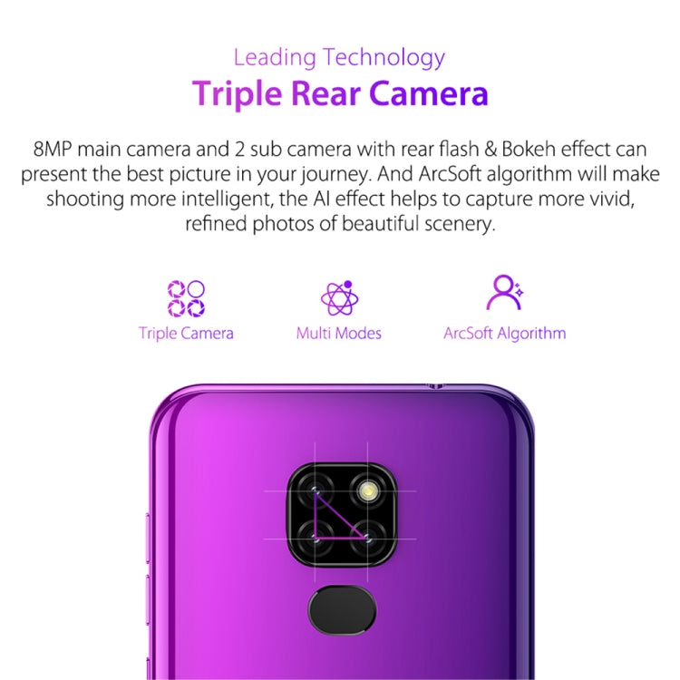 [HK Warehouse] Ulefone Note 7P, 3GB+32GB, Triple Rear Cameras & Face Unlock & Fingerprint ID Identification, 6.1 inch Waterdrop Screen,  Android 9.0 MT6761 Quad-core 64-bit 2.0GHz, Network: 4G, Dual SIM & OTG