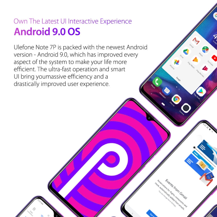 [HK Warehouse] Ulefone Note 7P, 3GB+32GB, Triple Rear Cameras & Face Unlock & Fingerprint ID Identification, 6.1 inch Waterdrop Screen,  Android 9.0 MT6761 Quad-core 64-bit 2.0GHz, Network: 4G, Dual SIM & OTG