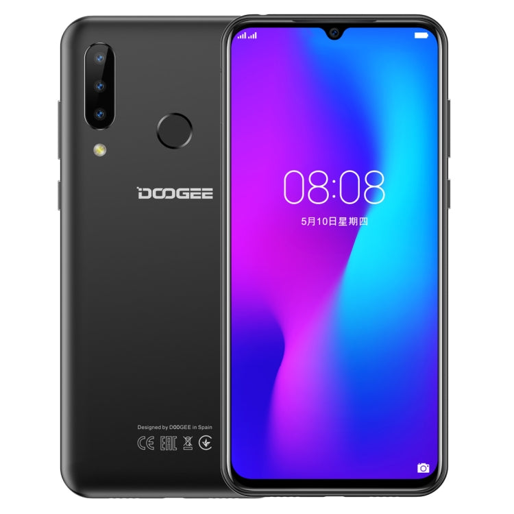 [HK Warehouse] DOOGEE N20, 4GB+64GB, Triple Back Cameras, Fingerprint Identification, 4350mAh Battery, 6.3 inch Waterdrop Notch Screen Android 9.0 Pie MTK6763V Octa Core up to 2.0GHz, Network: 4G, Dual SIM