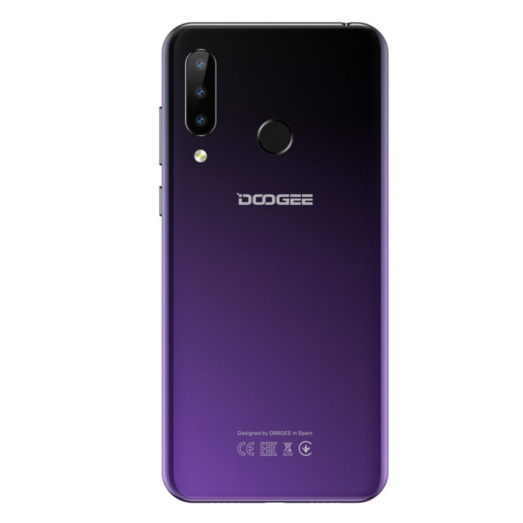 [HK Warehouse] DOOGEE N20, 4GB+64GB, Triple Back Cameras, Fingerprint Identification, 4350mAh Battery, 6.3 inch Waterdrop Notch Screen Android 9.0 Pie MTK6763V Octa Core up to 2.0GHz, Network: 4G, Dual SIM