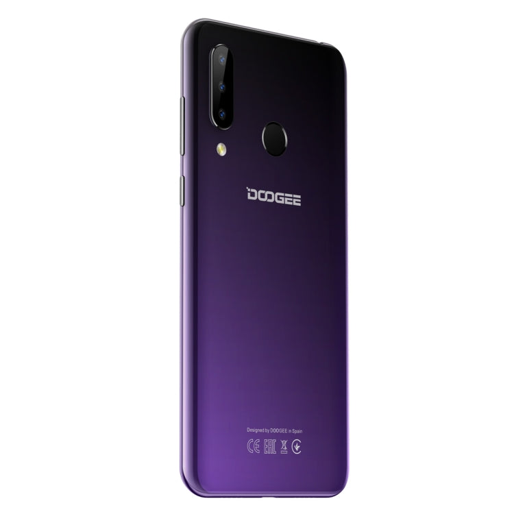 [HK Warehouse] DOOGEE N20, 4GB+64GB, Triple Back Cameras, Fingerprint Identification, 4350mAh Battery, 6.3 inch Waterdrop Notch Screen Android 9.0 Pie MTK6763V Octa Core up to 2.0GHz, Network: 4G, Dual SIM