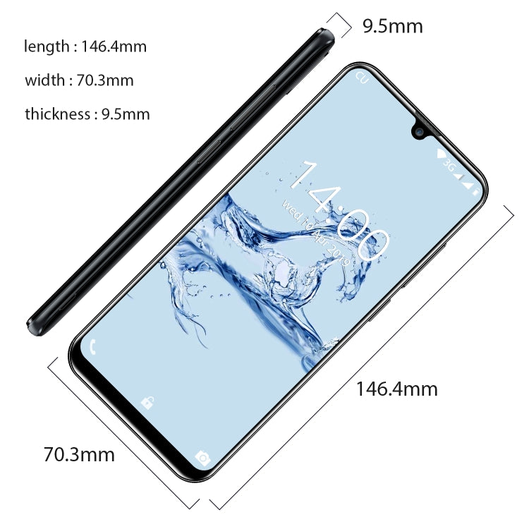 [HK Warehouse] OUKITEL C16, 2GB+16GB, Dual Back Cameras, Face ID & Fingerprint Identification, 5.71 inch Water-drop Screen Android 9.0 Pie MTK6580P Quad Core up to 1.5GHz, Network: 3G, Dual SIM