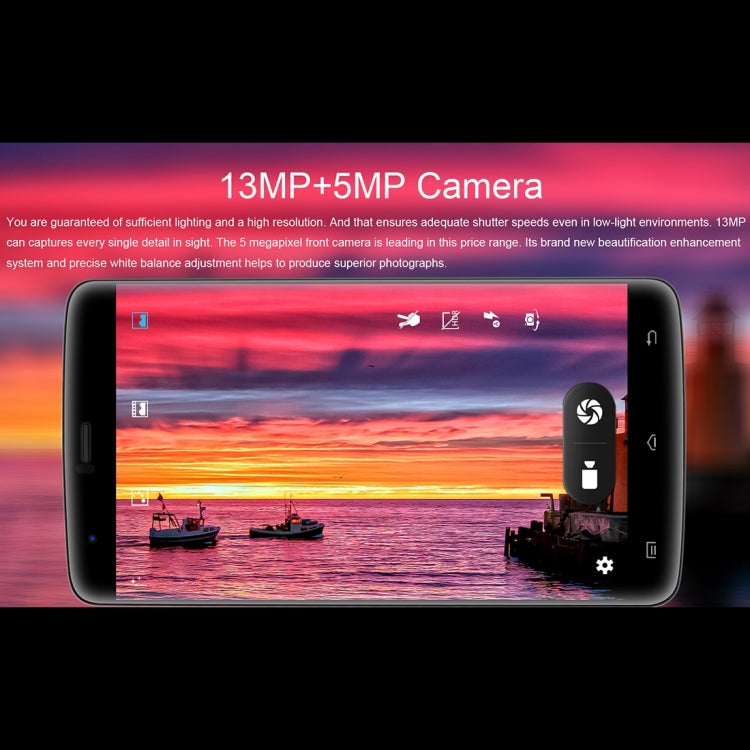 VKworld T6 16GB, Network: 4G, Hot Knot Data Transfer Technology, 6.0 inch IPS On-Cell Anti-blue Light Anti-fingerprint 2.5D Arc Screen Android 5.1 MT6735 Quad Core 64-bit 1.0GHz, RAM: 2GB