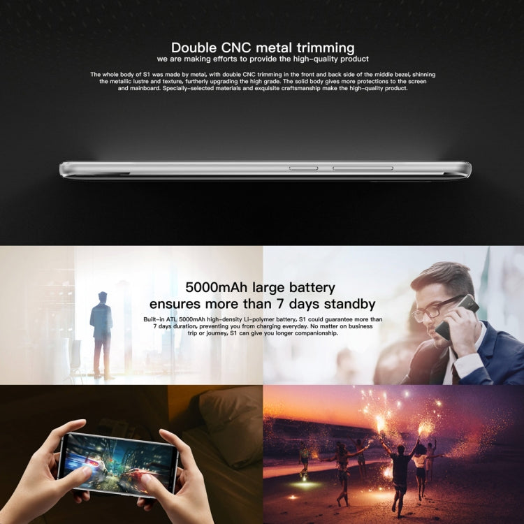 AllCall S1, 2GB+16GB, Dual Back Cameras + Dual Front Cameras, 5000mAh Battery, 5.5 inch Android 8.1 MTK6580A Quad Core, Network: 3G, OTG, Dual SIM
