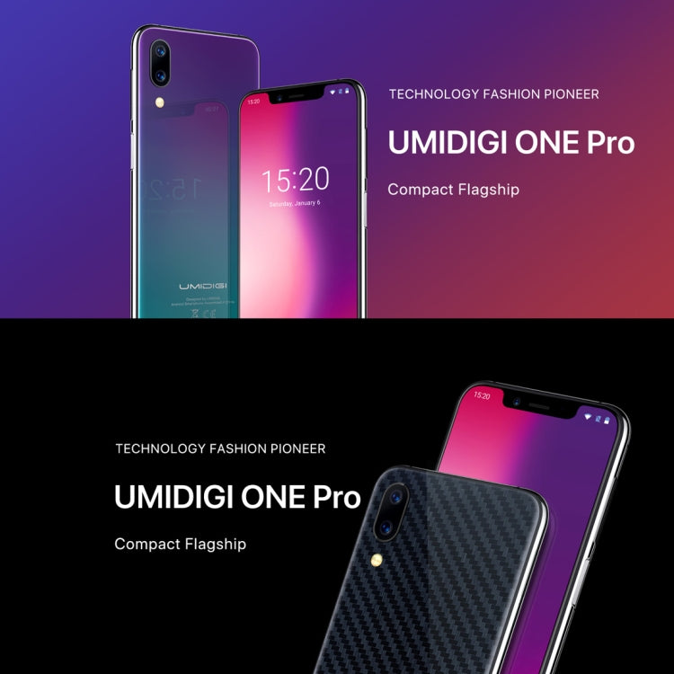 [HK Warehouse] UMIDIGI One Pro, 4GB+64GB, Global Band Dual 4G, Dual Back Cameras, Face ID & Side Fingerprint Identification, 5.9 inch Android 8.1 MTK Helio P23 Octa Core up to 2.0GHz, Network: 4G, VoLTE, NFC, Wireless Charge, Dual SIM
