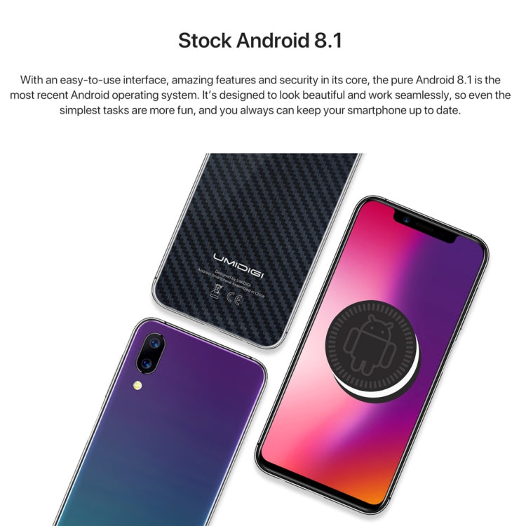 [HK Warehouse] UMIDIGI One Pro, 4GB+64GB, Global Band Dual 4G, Dual Back Cameras, Face ID & Side Fingerprint Identification, 5.9 inch Android 8.1 MTK Helio P23 Octa Core up to 2.0GHz, Network: 4G, VoLTE, NFC, Wireless Charge, Dual SIM